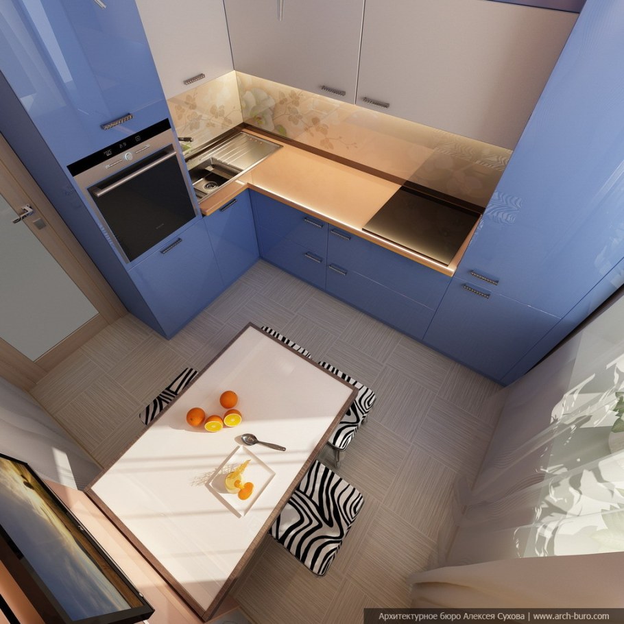 Кухня в малогабаритной двушке