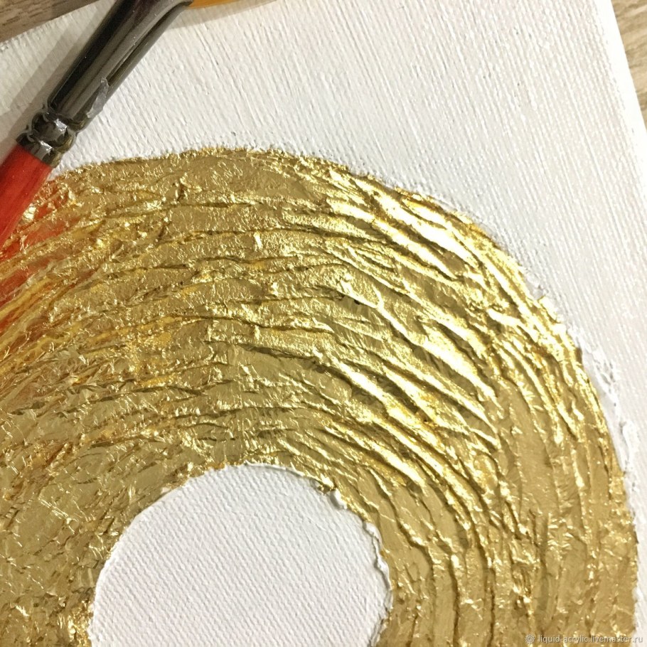 Золотая поталь круг