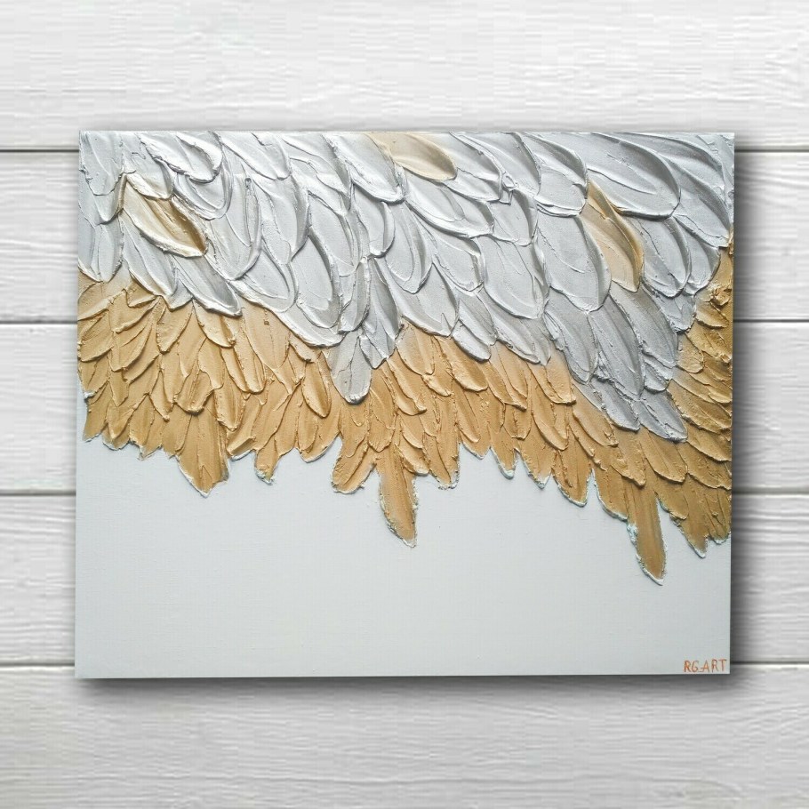 Интерьерные картины с поталью и текстурной пастой