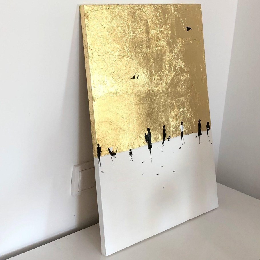 Интерьерные картины с сусальным золотом