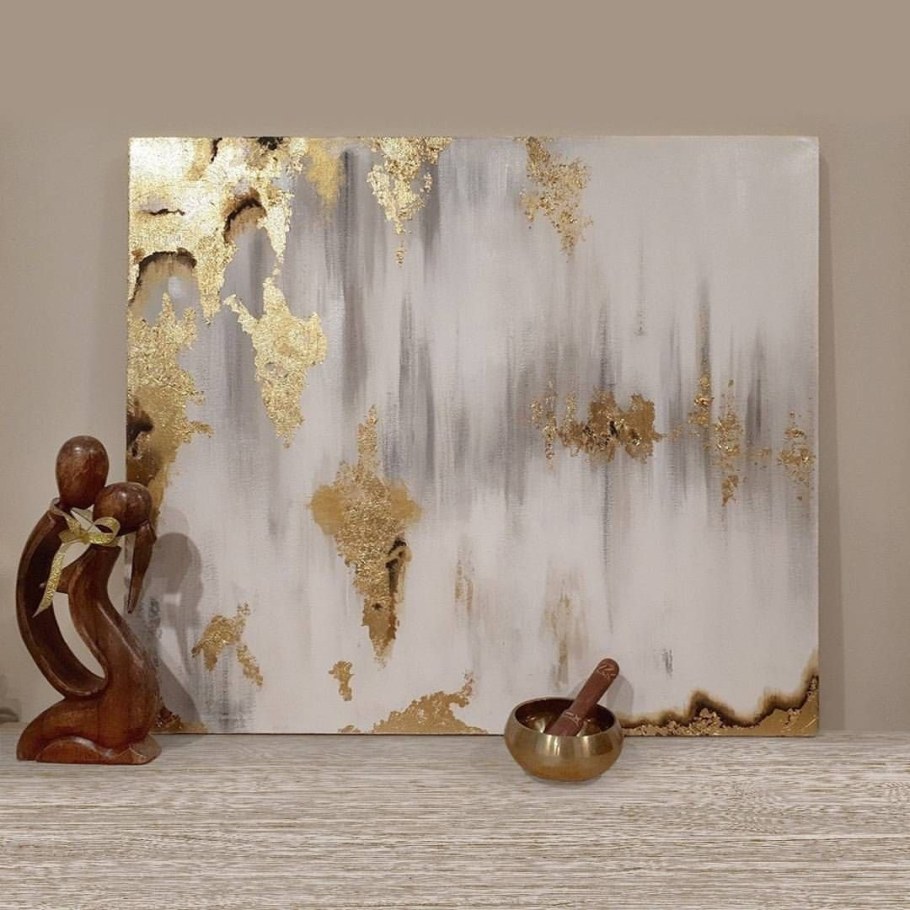 Интерьерная живопись с поталью и золотом