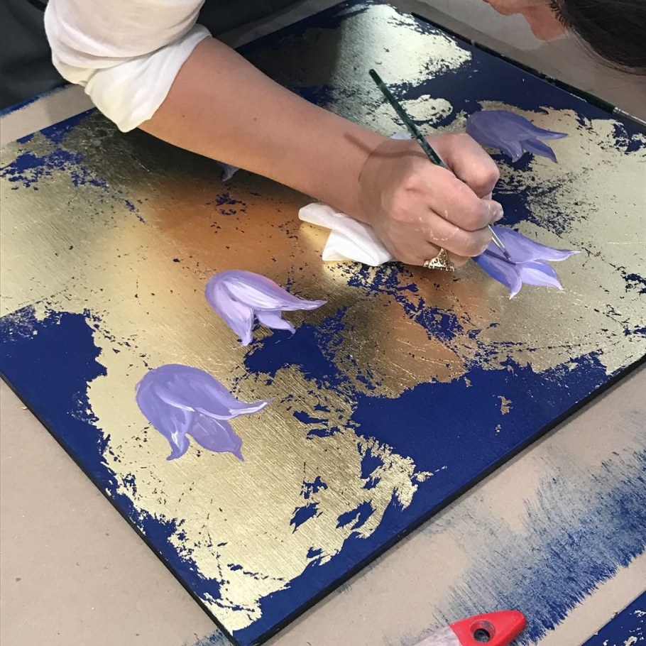 Картины с поталью мастер класс