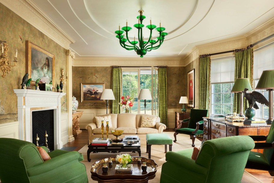 Зеленый цвет в интерьере