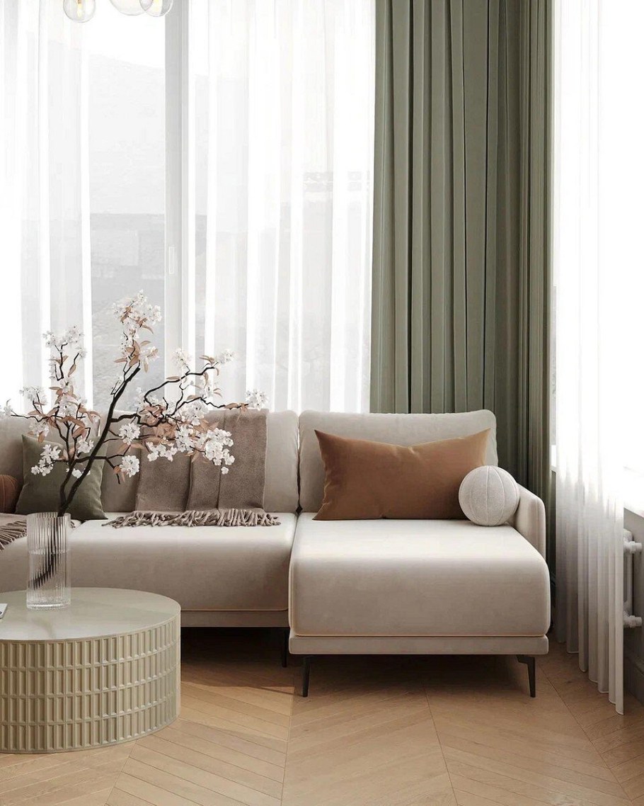 Декор штор в гостиную