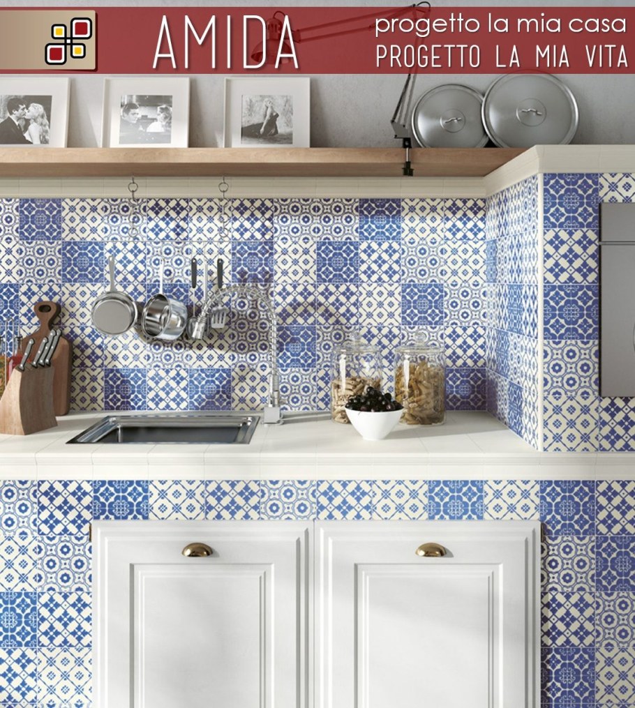 Плитка пэчворк в стиле Прованс кухня