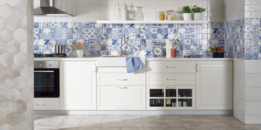 Плитка майолика для кухни на фартук