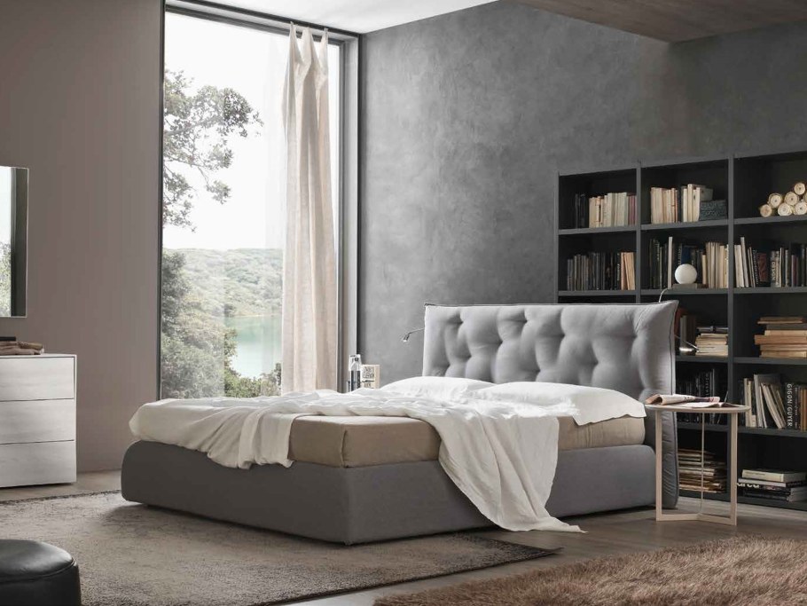 Кровать с мягким изголовьем infinito/Bed-Padded