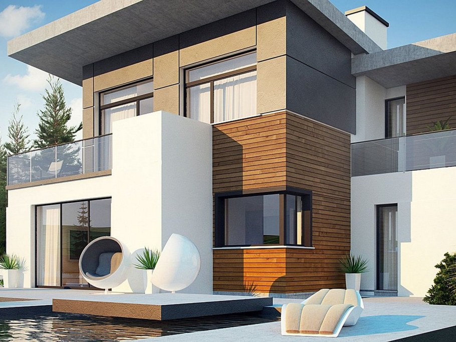 Современные коттеджи проекты