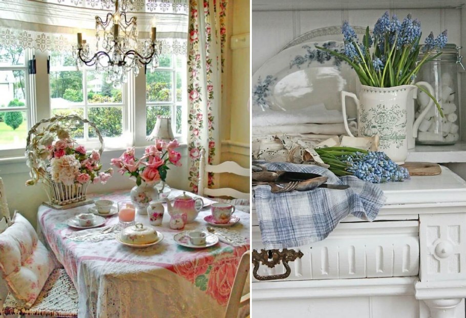 Декор в стиле Прованс цветами
