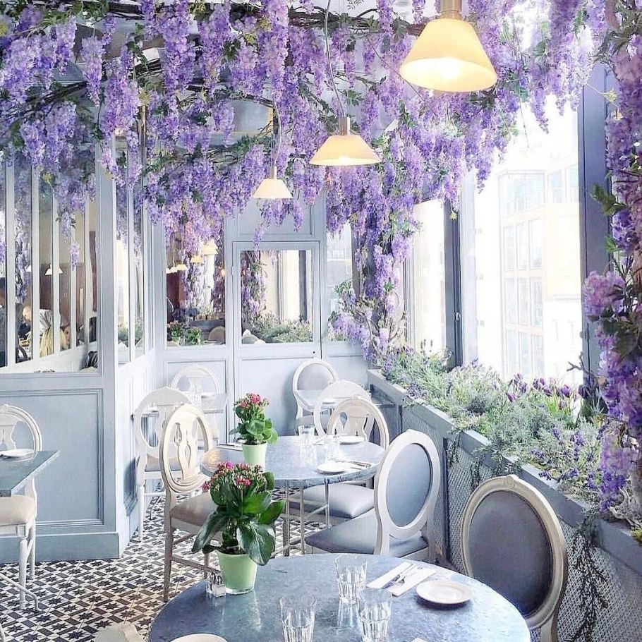 Кафе в Прованс в лавандовом стиле