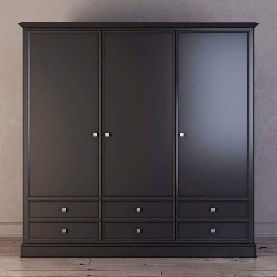 Шкаф трехстворчатый Ньютон грей