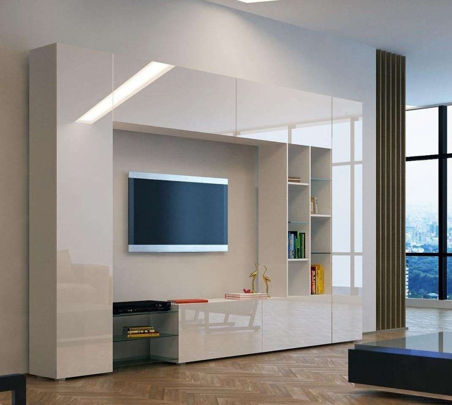 Стенка Купертино глянец White 1.1