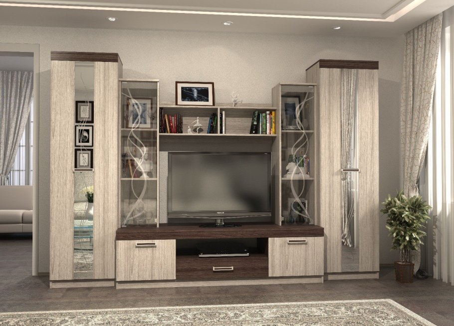 Стенка "Атлантида-2" (шимо темный/светлый)