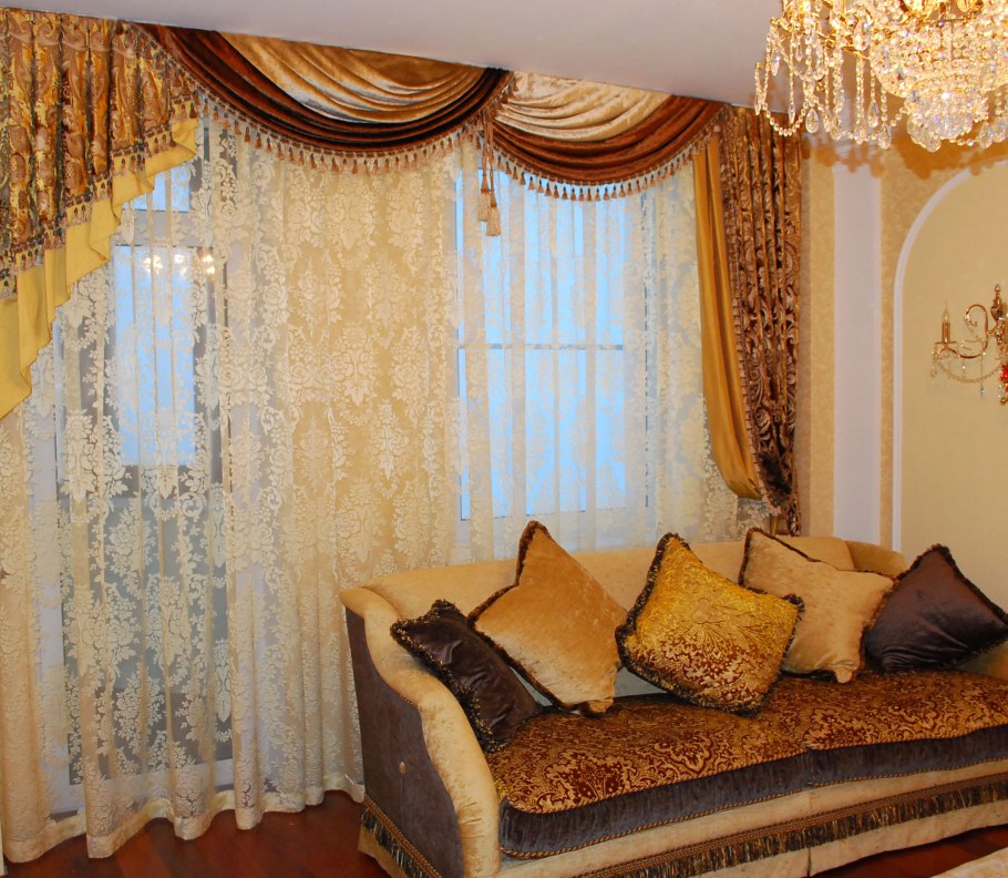 Шторы ламбрекены для зала