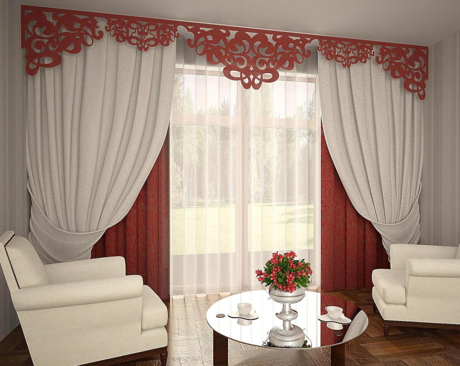 Красивые шторы для зала