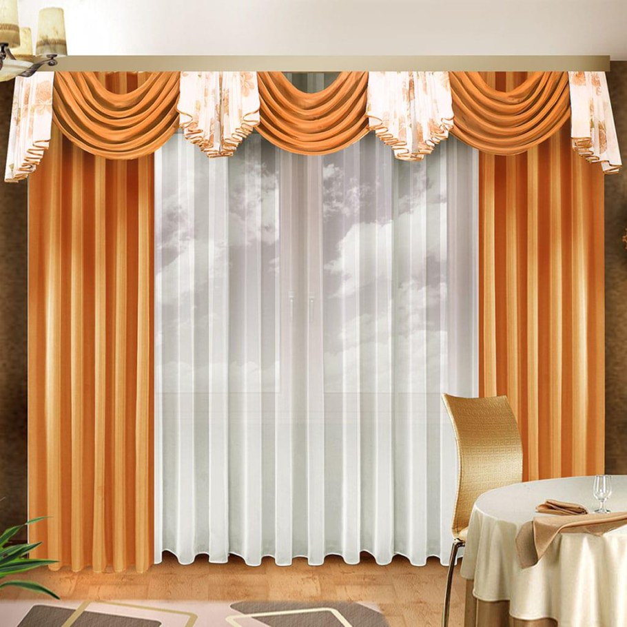 Шторы с ламбрекеном в гостиную