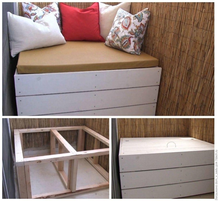 Диван на балкон с ящиком