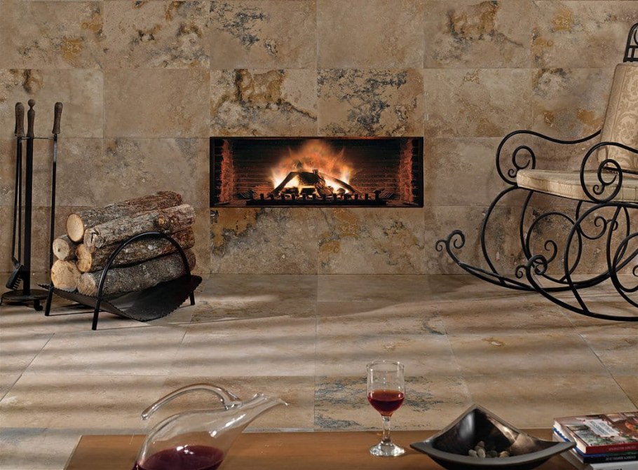 Травертин в интерьере