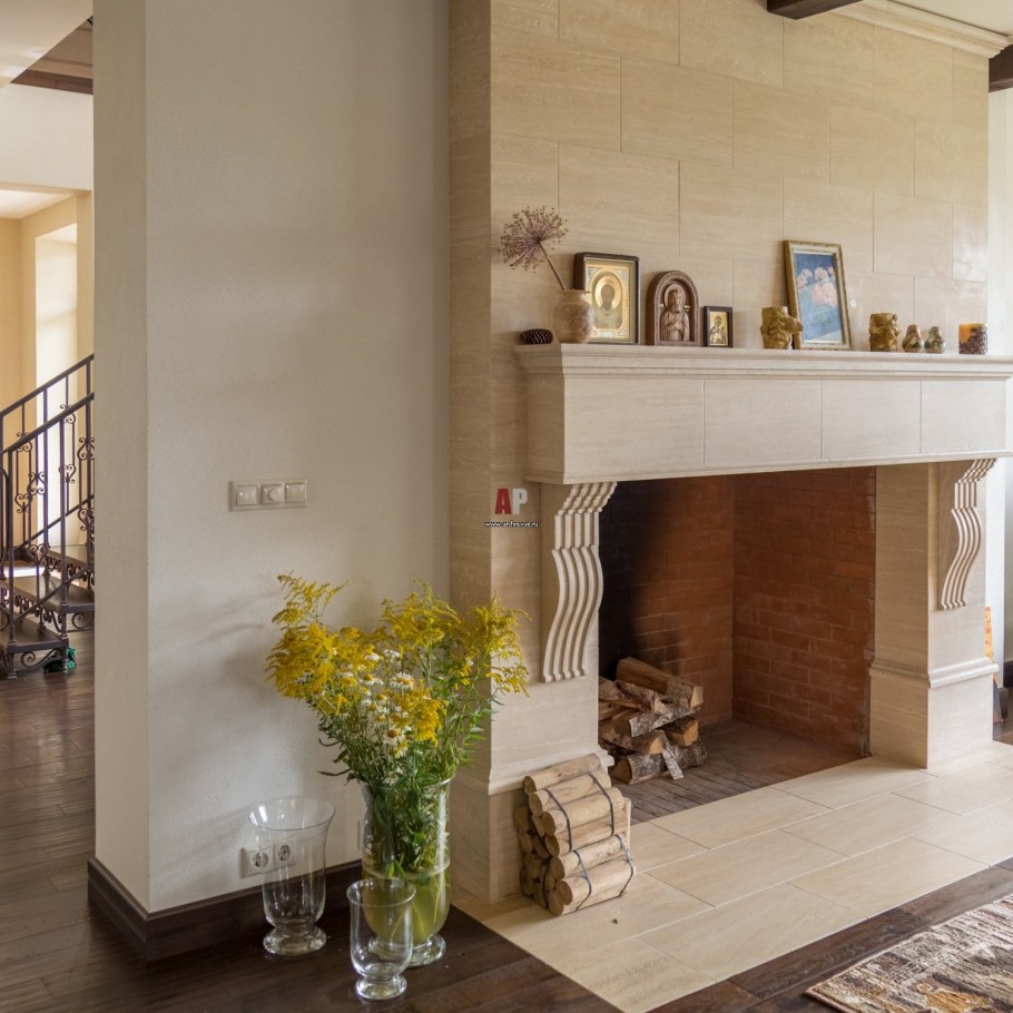 Травертин в интерьере