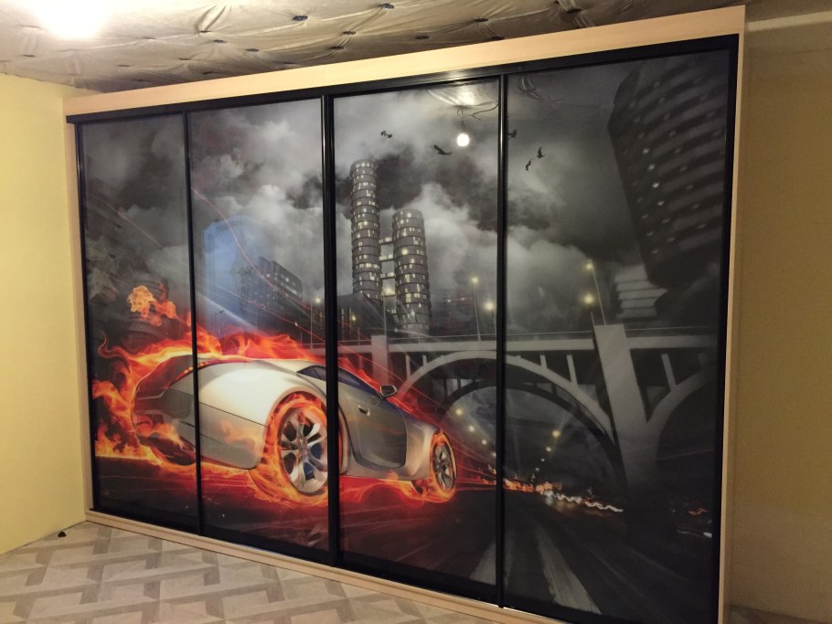 Шкаф купе с фотопечатью для мальчика