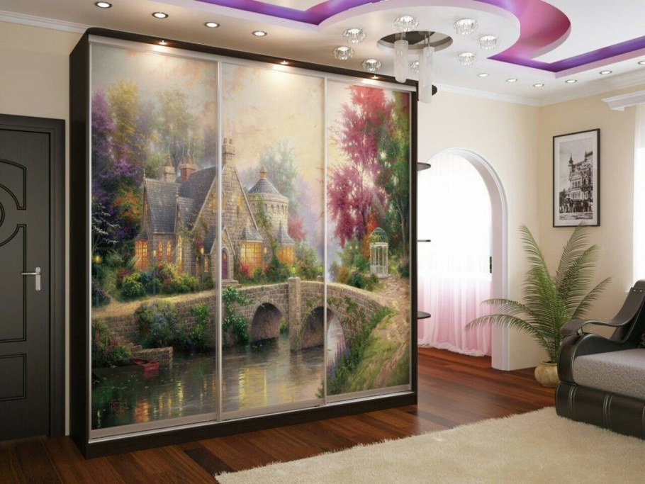 Шкаф с ыотопеча то ю в интерьере