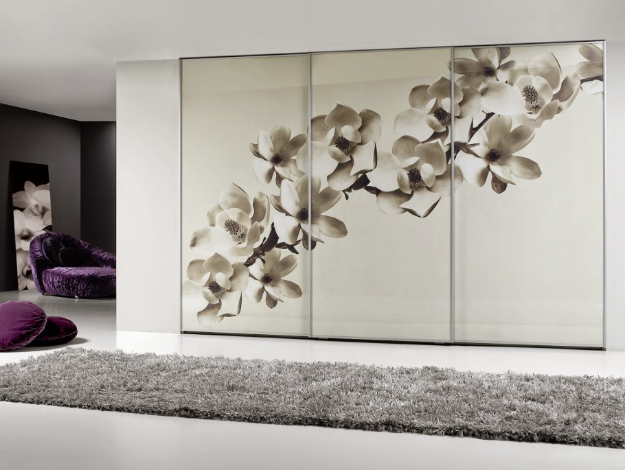 Шкаф-купе в спальню с фотопечатью