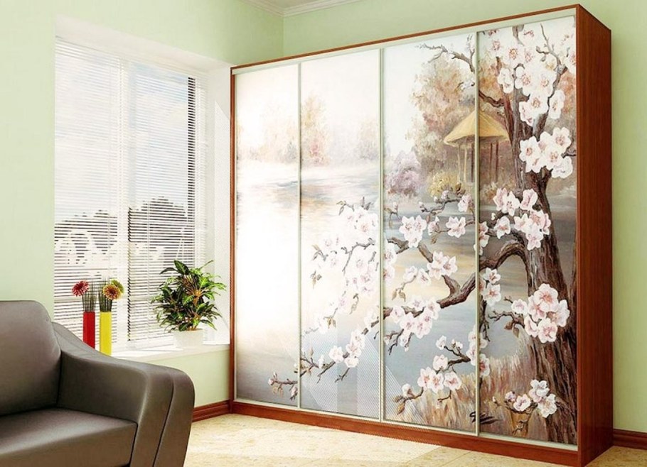 Фотопечать на шкаф купе 2 двери