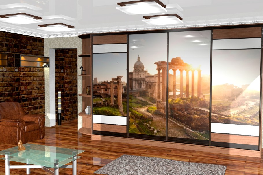 Шкаф купе с фотопечатью