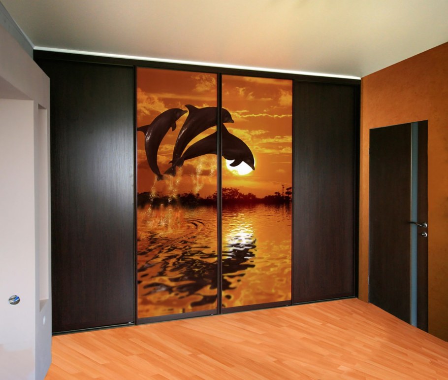 Шкафы-купе с фотопечатью на стекле