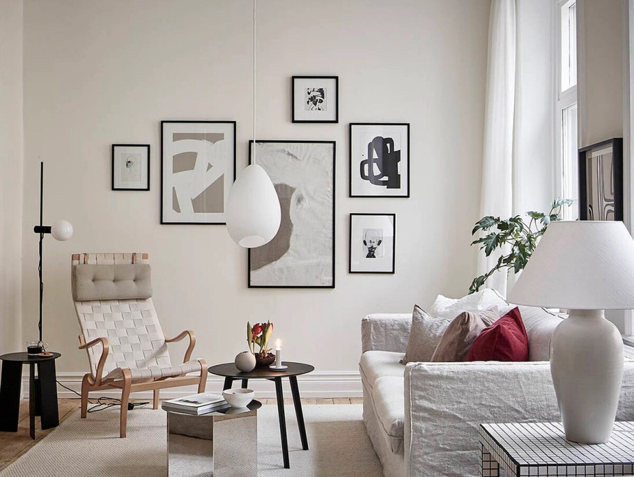 Асимметричная композиция в интерьере