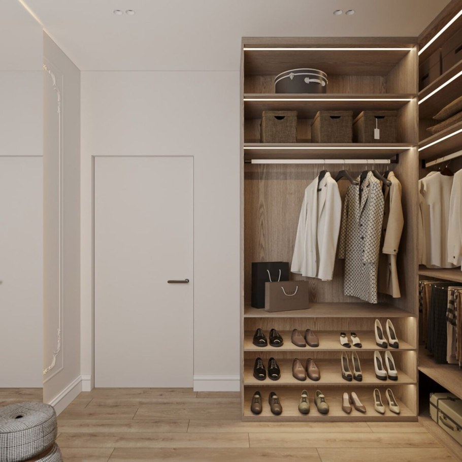 Небольшие гардеробные комнаты