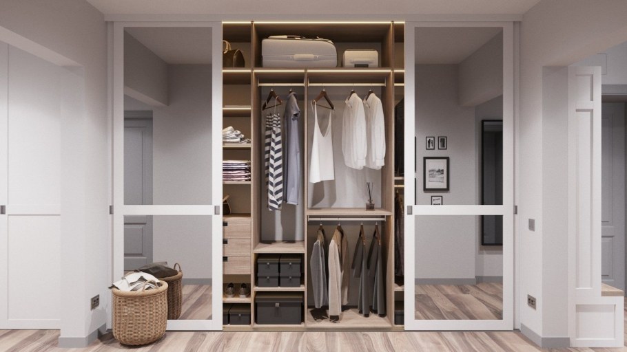 Гардеробные в скандинавском стиле