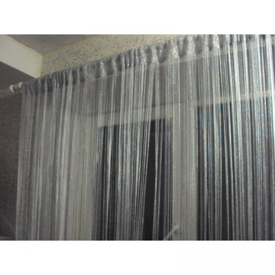 Кисея серебро шторы нитяные