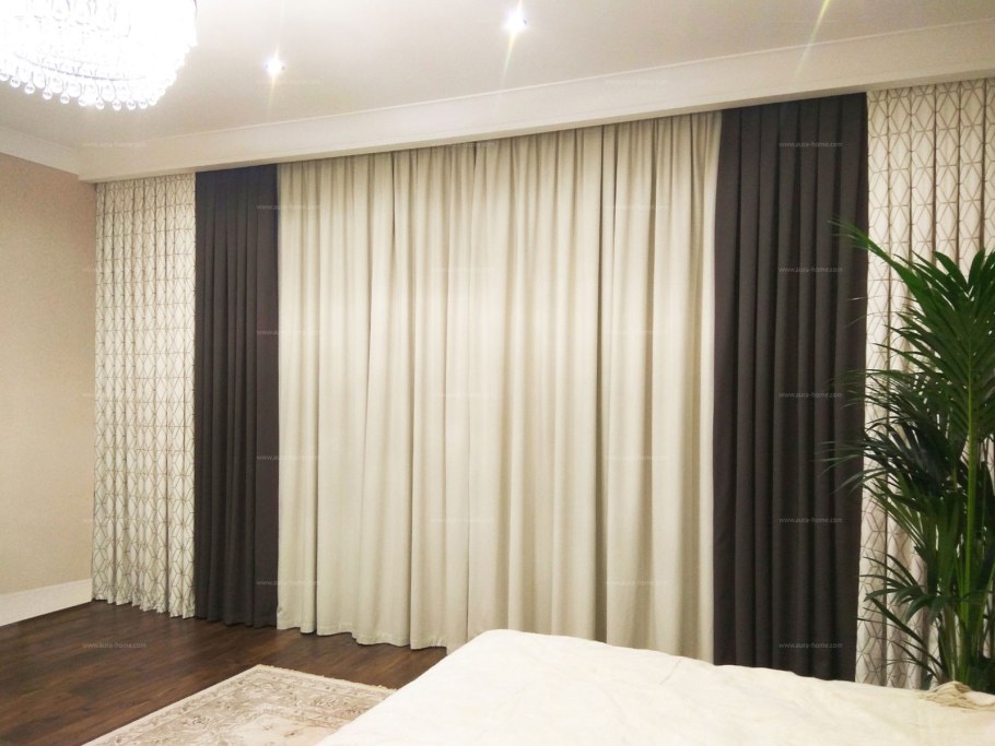 Шторы бежевые