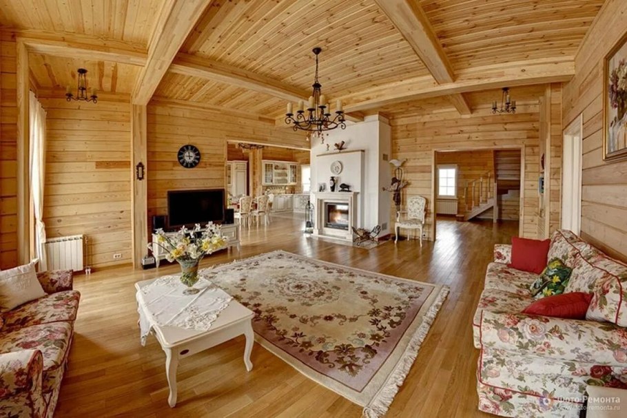 Интерьер деревянного дома
