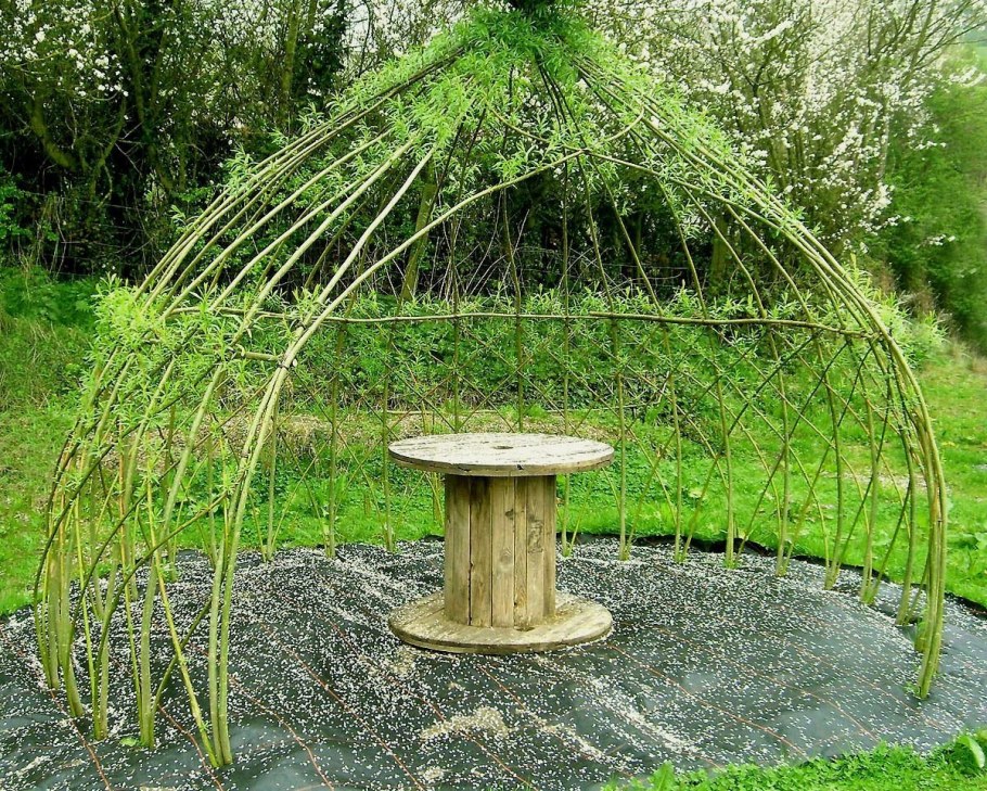 Пергола у плакучей ивы