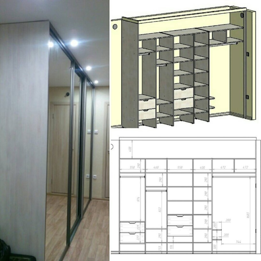 Встраиваемый шкаф купе в прихожую