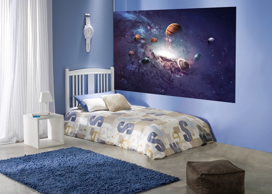 Детская спальня в стиле космос