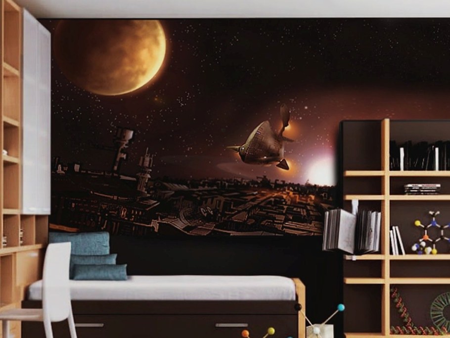 Комната в стиле космос для мальчика