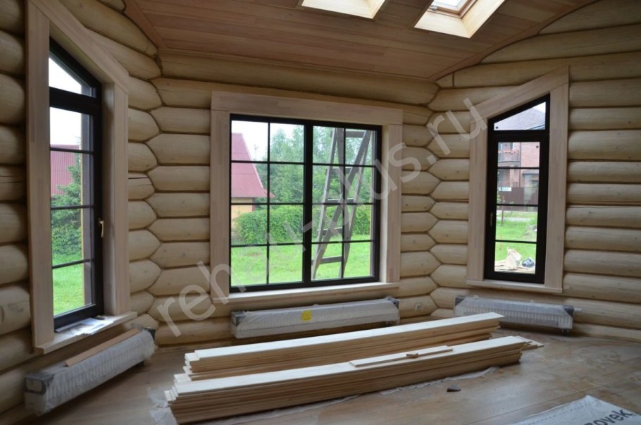 Пластиковые окна в сруб