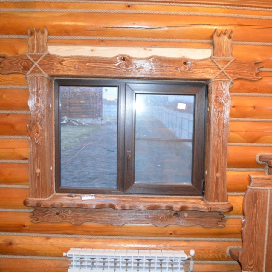 Наличники в срубе