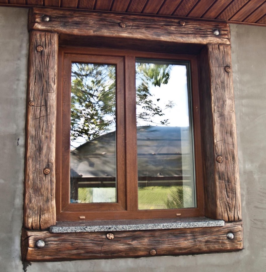 Отделка окон снаружи деревом