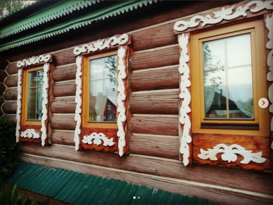 Наличники внутри бани