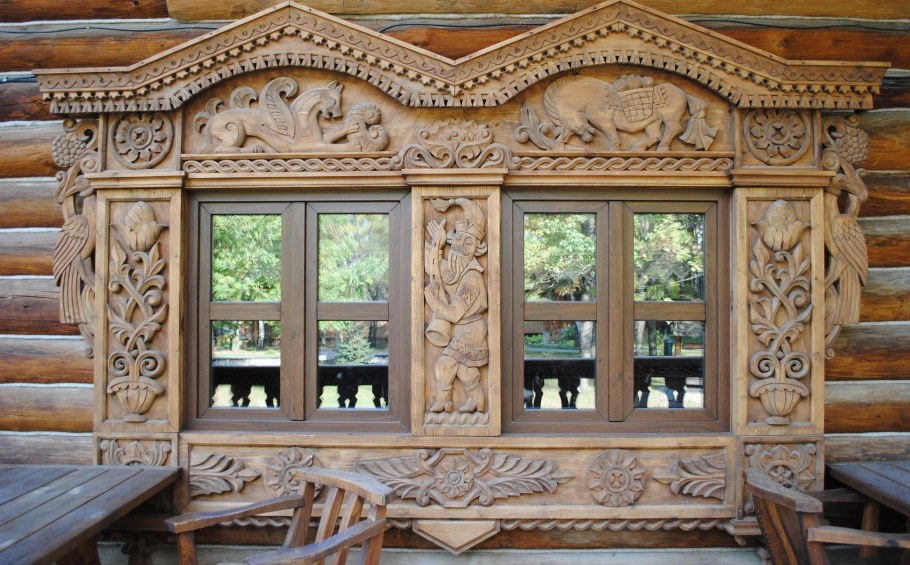 Нижегородская домовая резьба фон