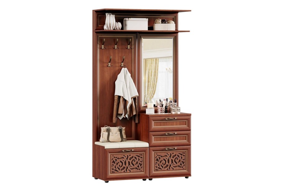 Прихожие Александрия кожа Ленто Рустика