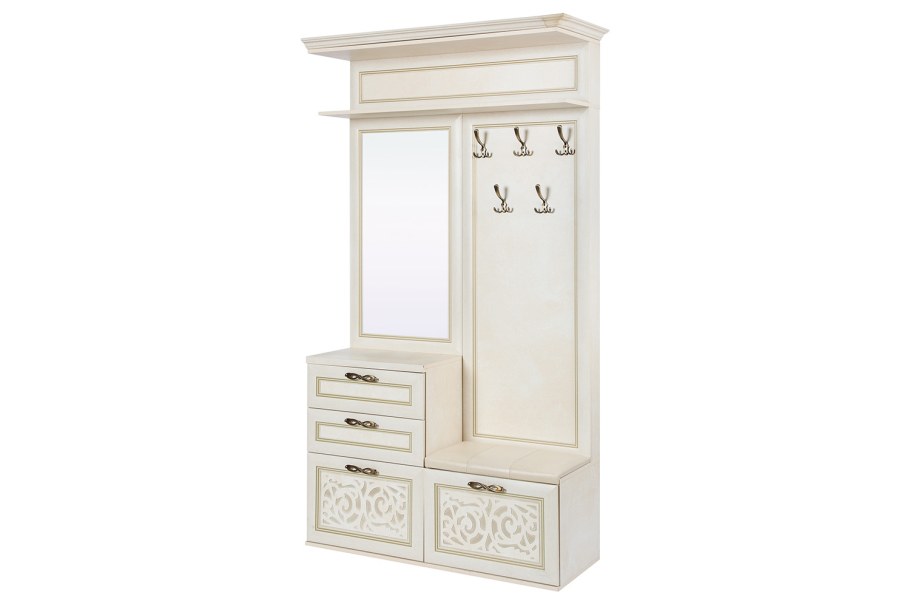 Вешалка комбинированная с зеркалом Александрия ЛД 125.110