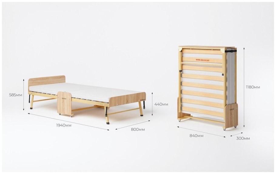 Раскладушка с матрасом Dr.Bronze 190х90