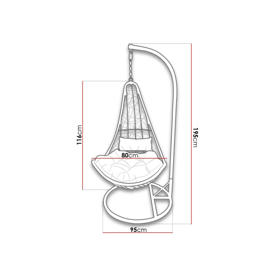 Кресло кокон габариты