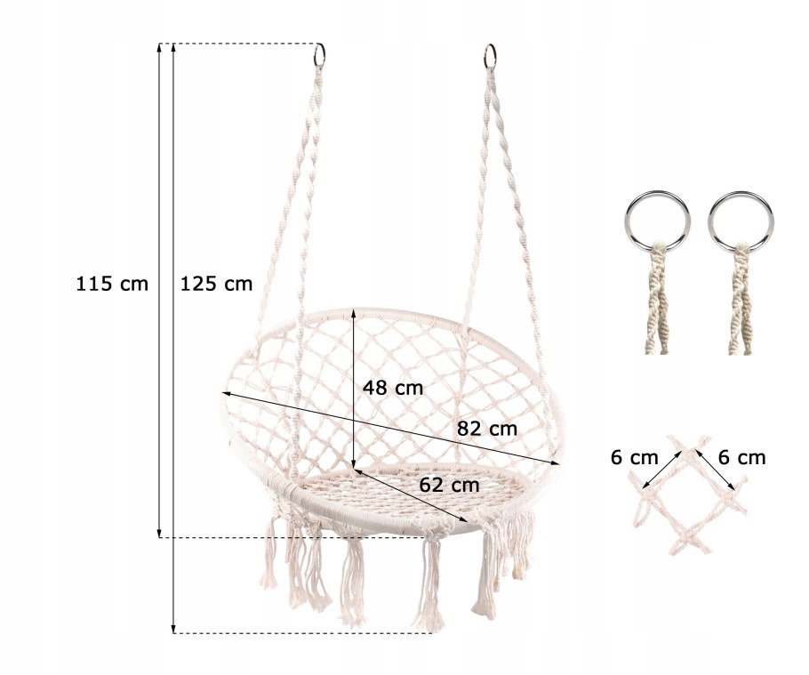 Кресло гнездо Размеры