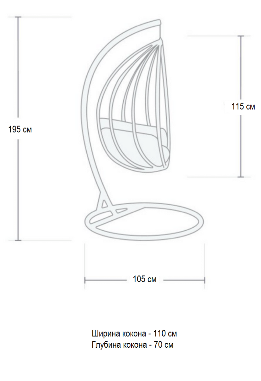 Подвесное кресло-кокон Laura Outdoor Sevilla Verde